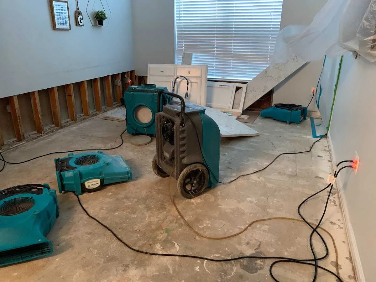 Dehumidifier in flood-cut room for Water Extraction & Removal in Elkhart